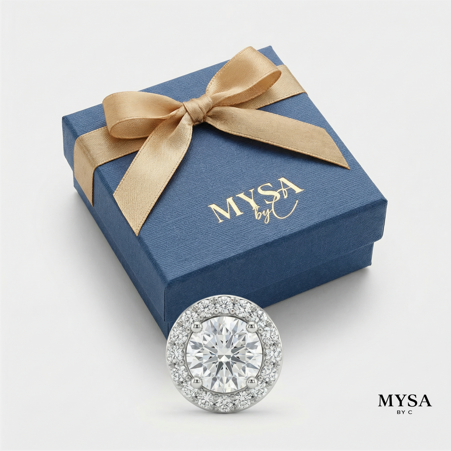 Classic Halo Moissanite Studs