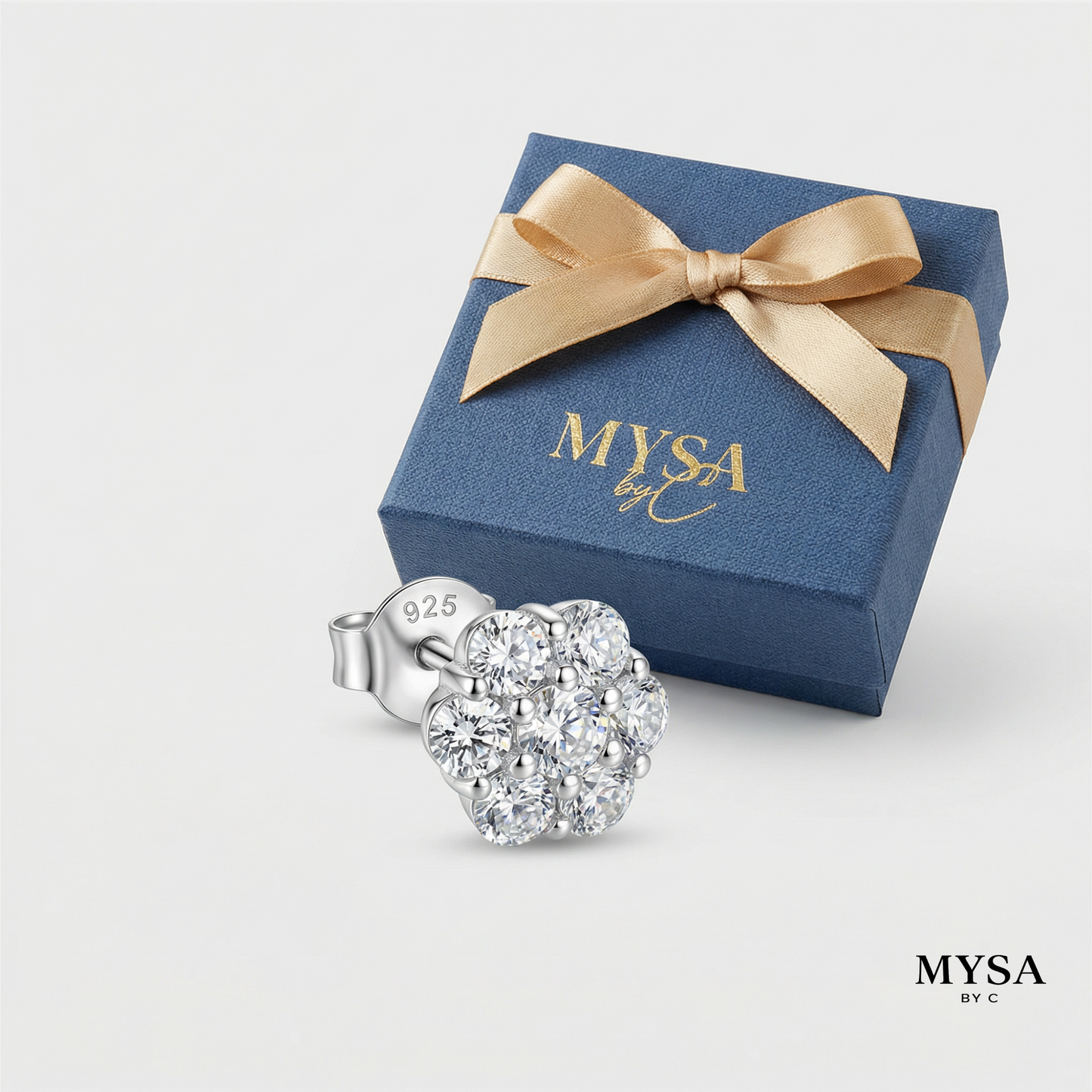 Flora Moissanite Studs
