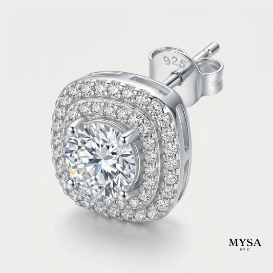 Pavé Moissanite Studs