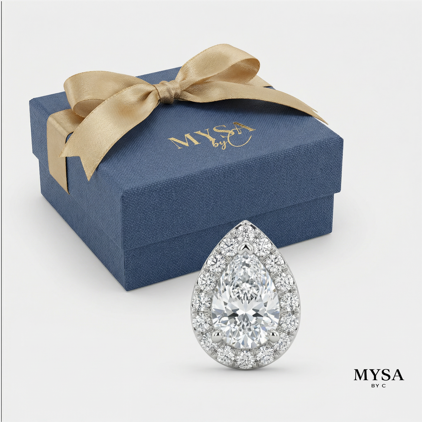 Teardrop Moissanite Studs