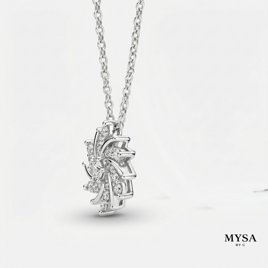 Swirl Moissanite Pendant Necklace