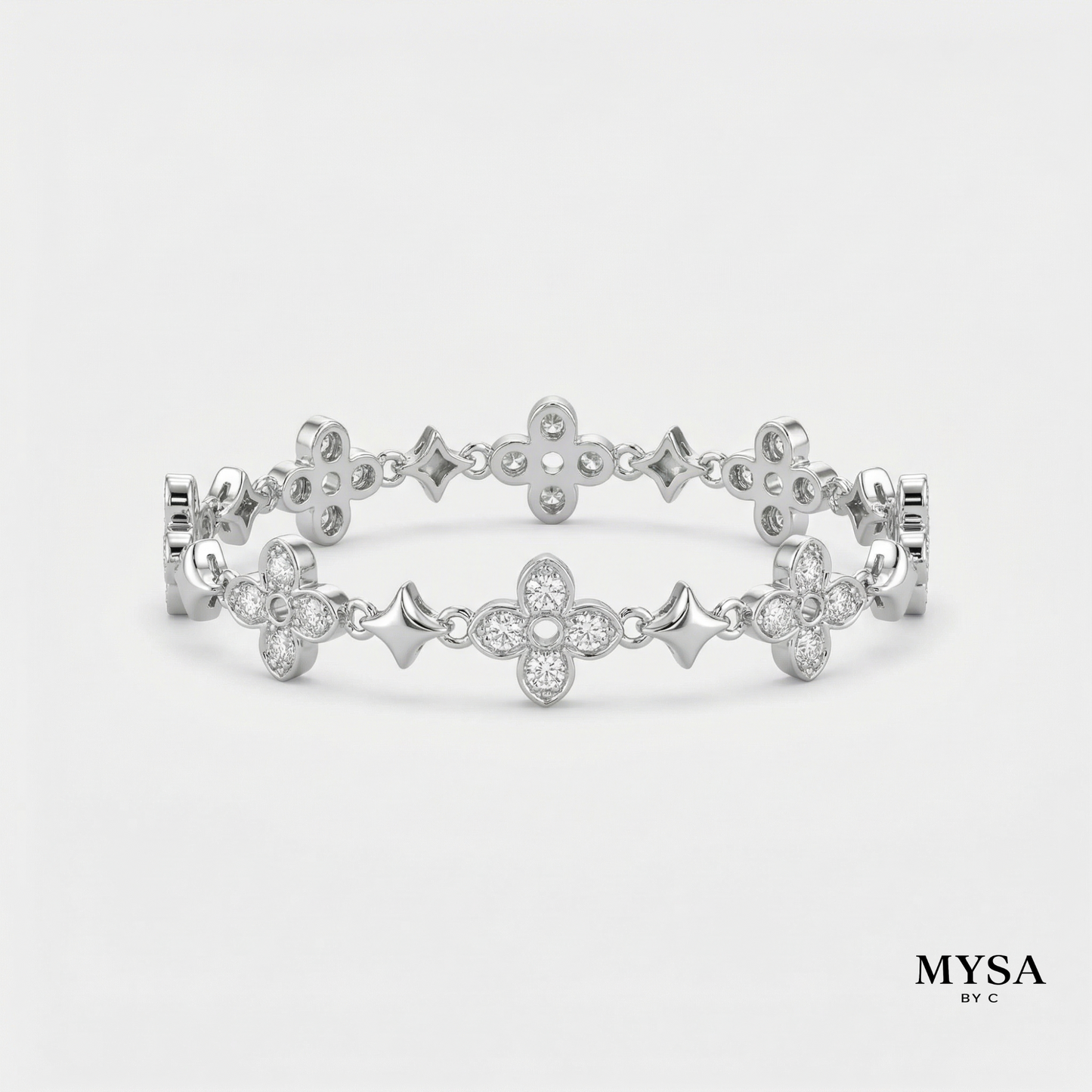 Floral Glow Bracelet Sterling Silver 925