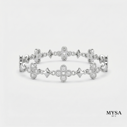 Floral Glow Bracelet Sterling Silver 925