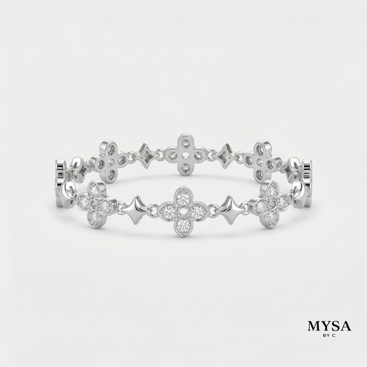 Floral Glow Bracelet Sterling Silver 925