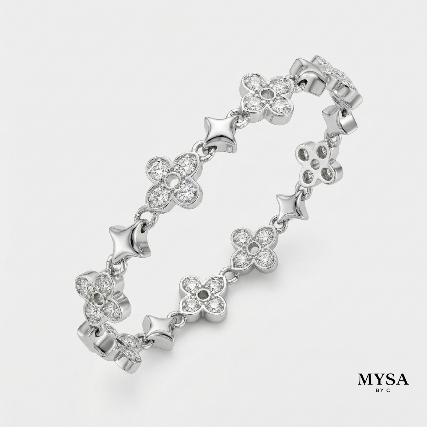 Floral Glow Bracelet Sterling Silver 925