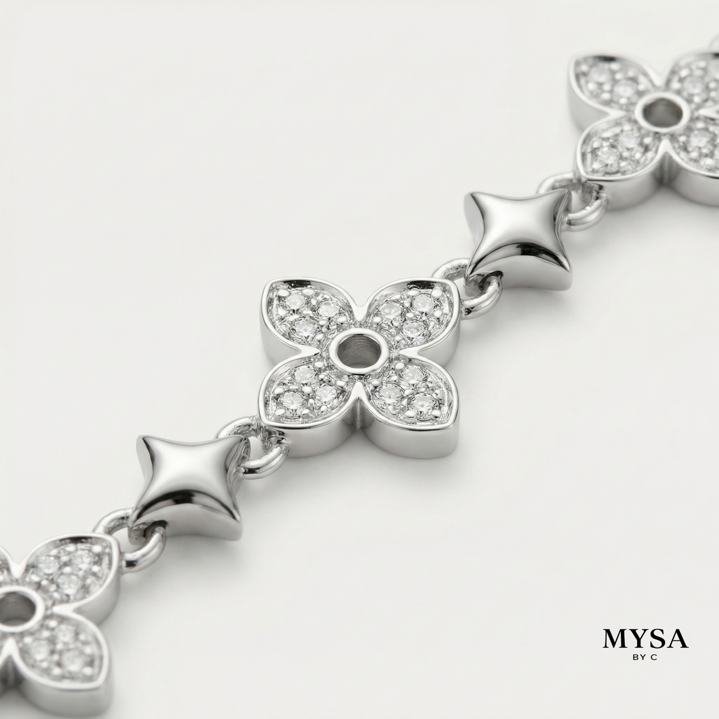 Floral Glow Bracelet Sterling Silver 925
