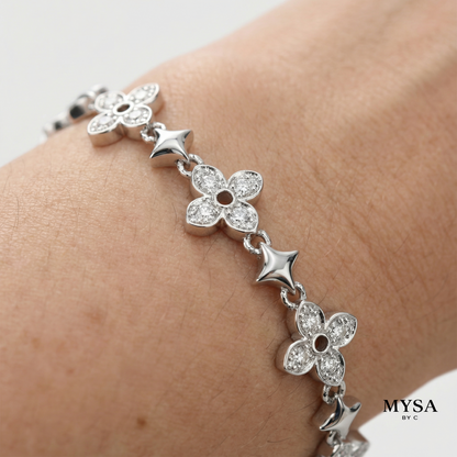 Floral Glow Bracelet Sterling Silver 925
