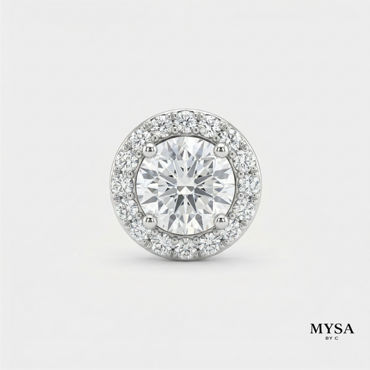 Classic Halo Moissanite Studs