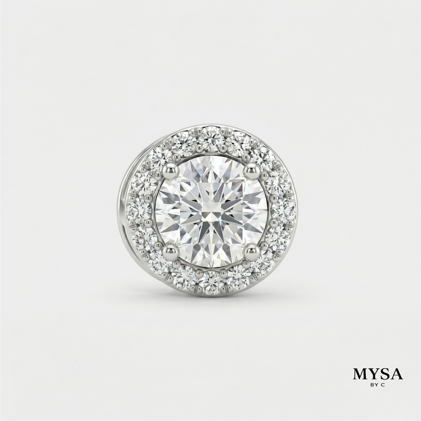 Classic Halo Moissanite Studs