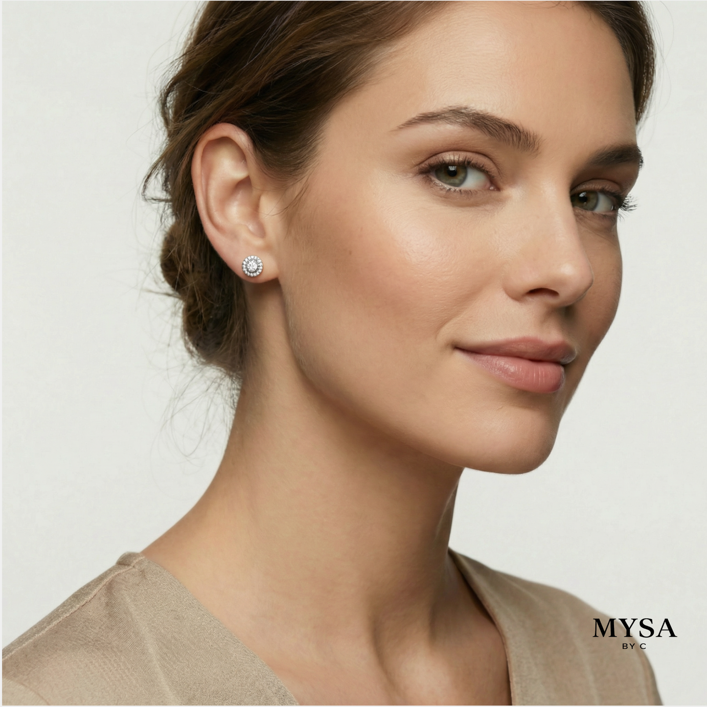 Classic Halo Moissanite Studs