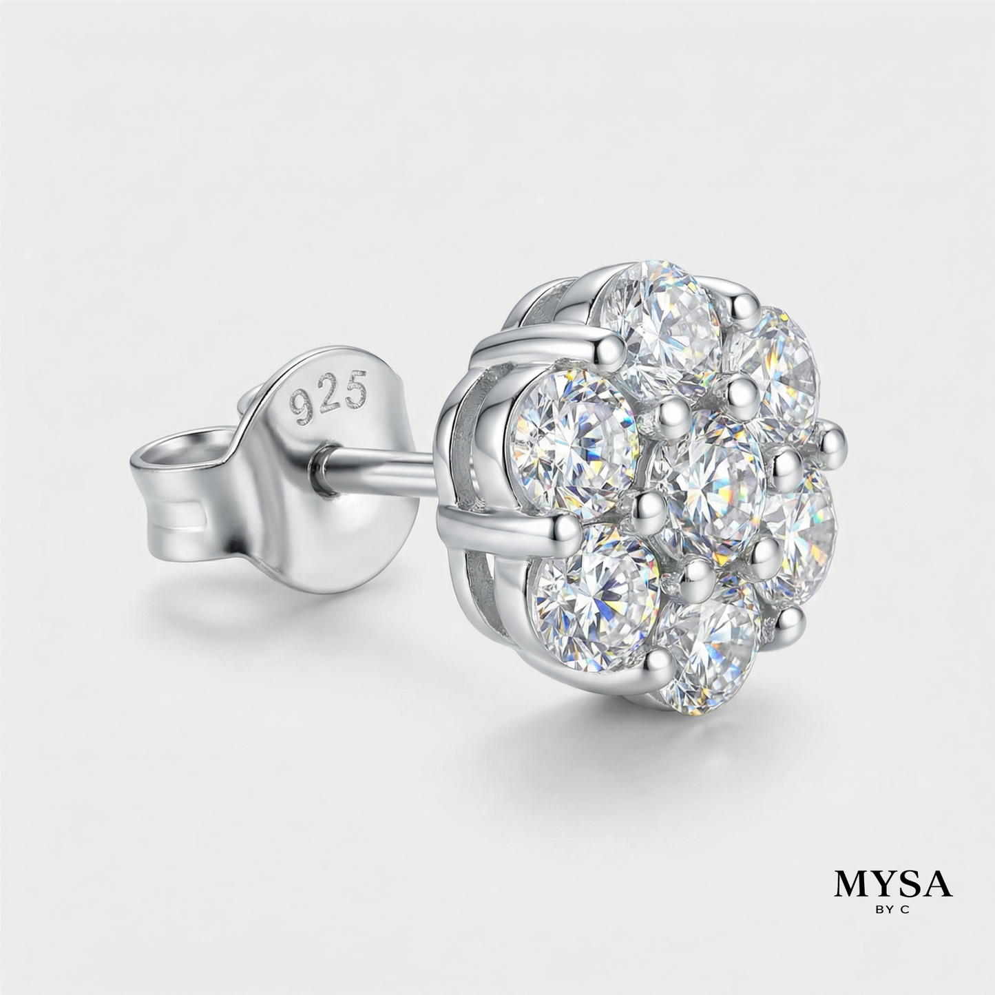 Flora Moissanite Studs