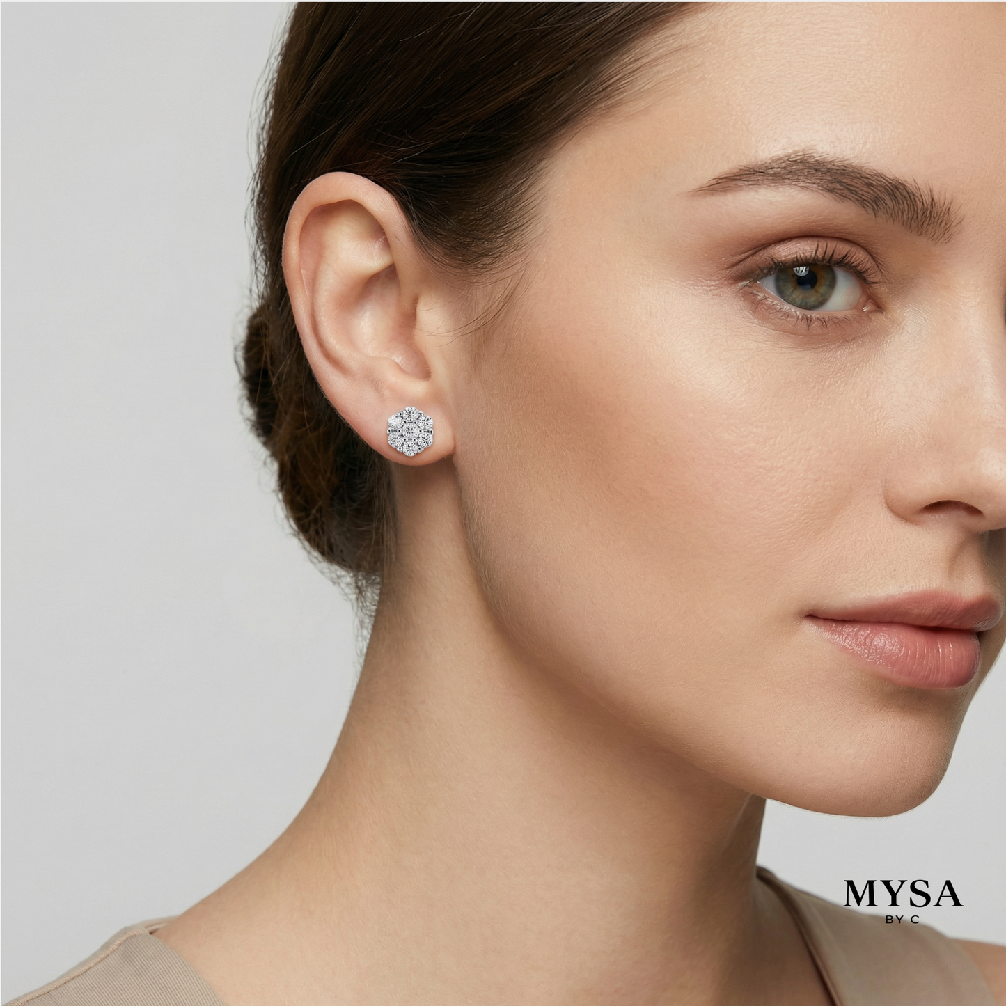 Flora Moissanite Studs