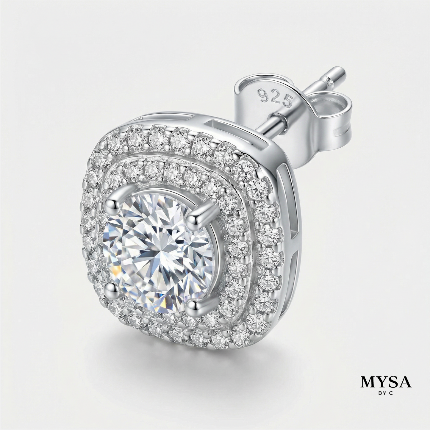 Pavé Moissanite Studs