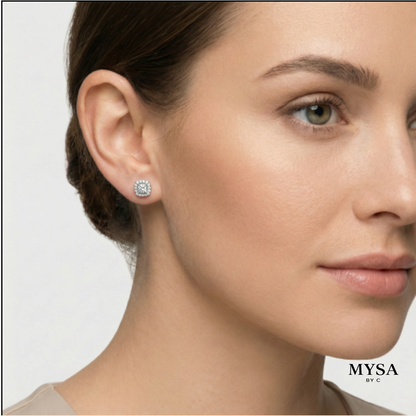 Pavé Moissanite Studs
