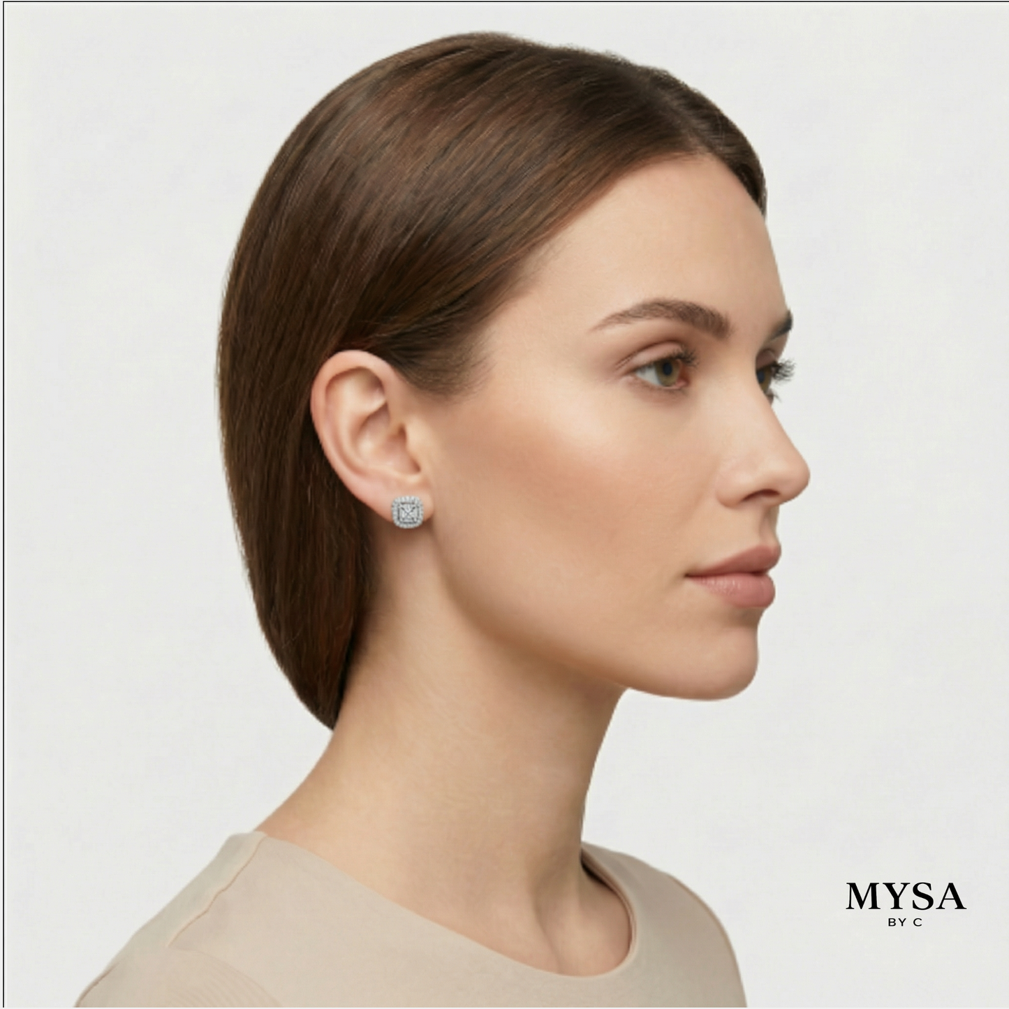 Pavé Moissanite Studs