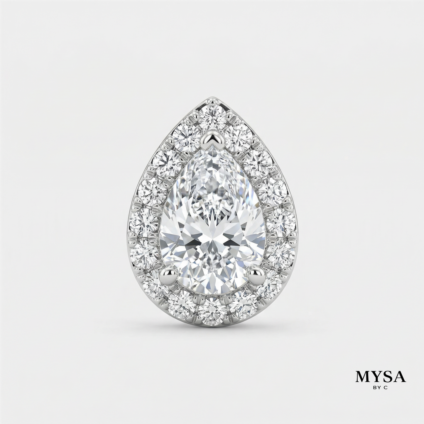 Teardrop Moissanite Studs