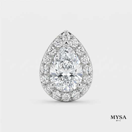 Teardrop Moissanite Studs