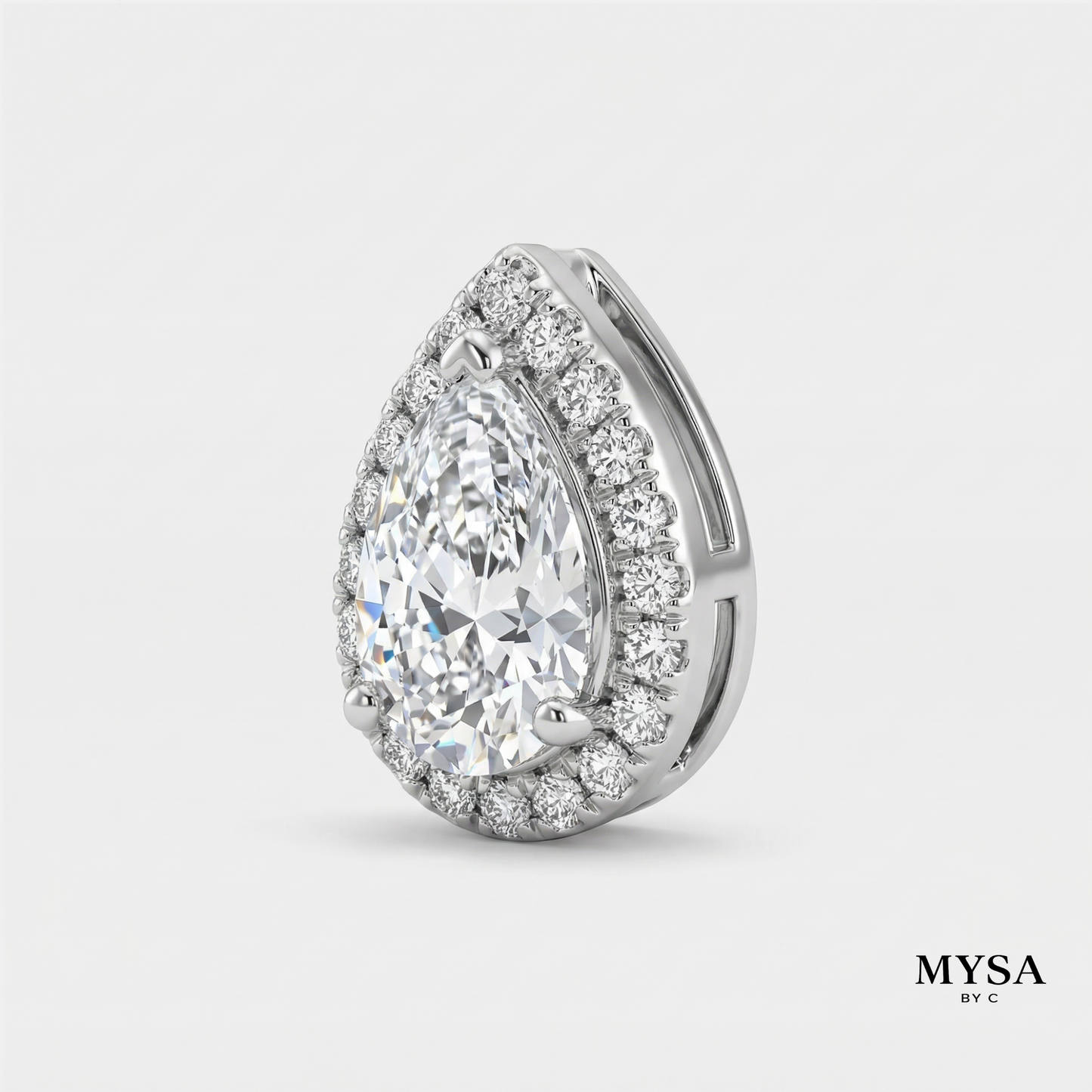 Teardrop Moissanite Studs