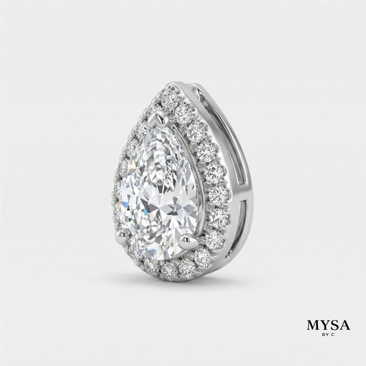 Teardrop Moissanite Studs