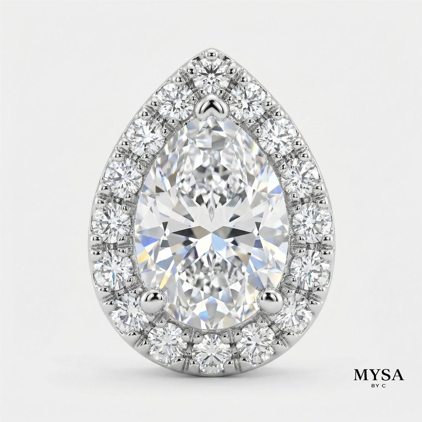 Teardrop Moissanite Studs