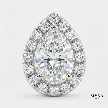 Teardrop Moissanite Studs