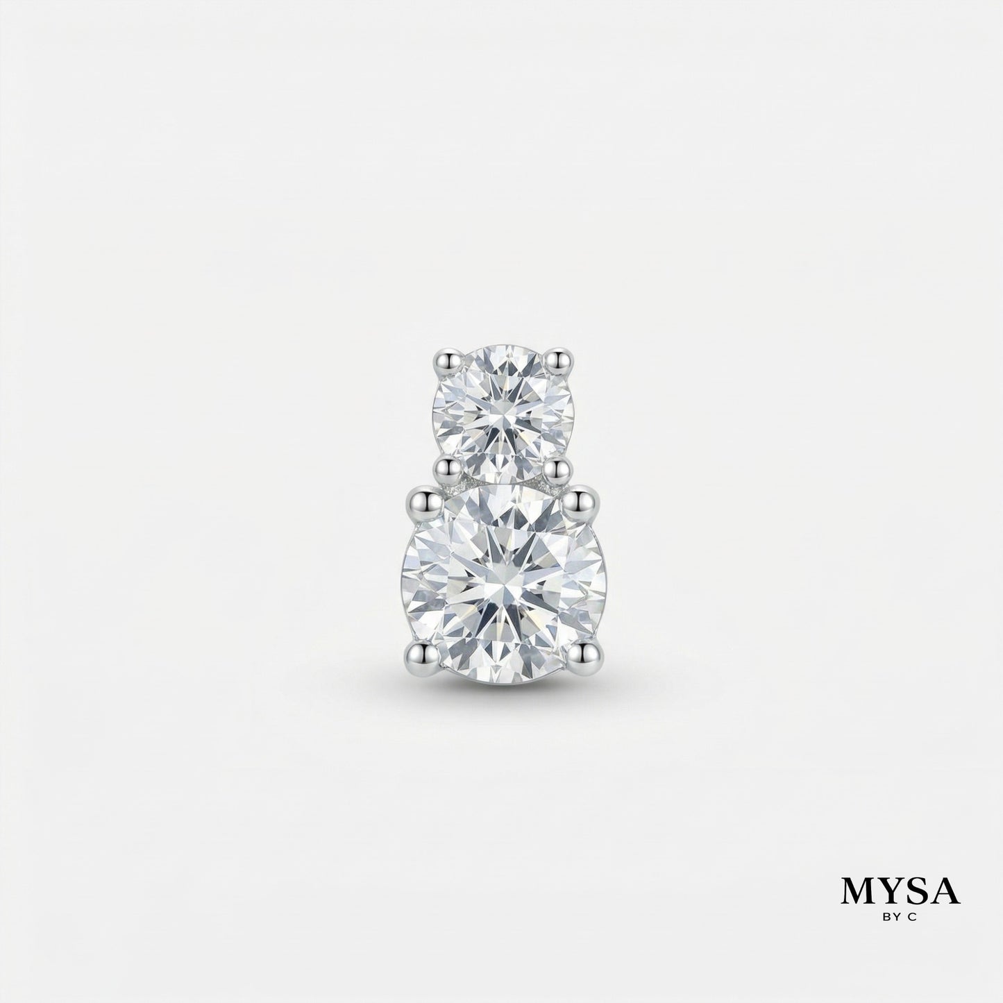 MYSA Celeste Duo Silver Plated Stud Earrings