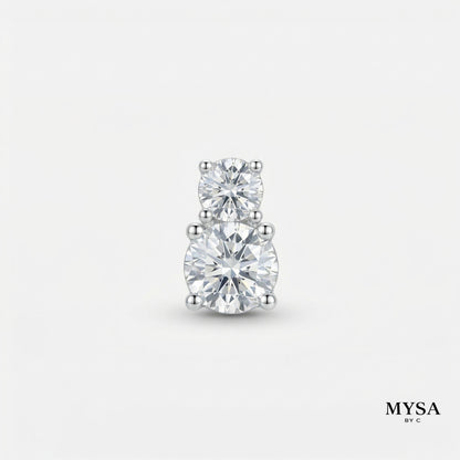 MYSA Celeste Duo Silver Plated Stud Earrings