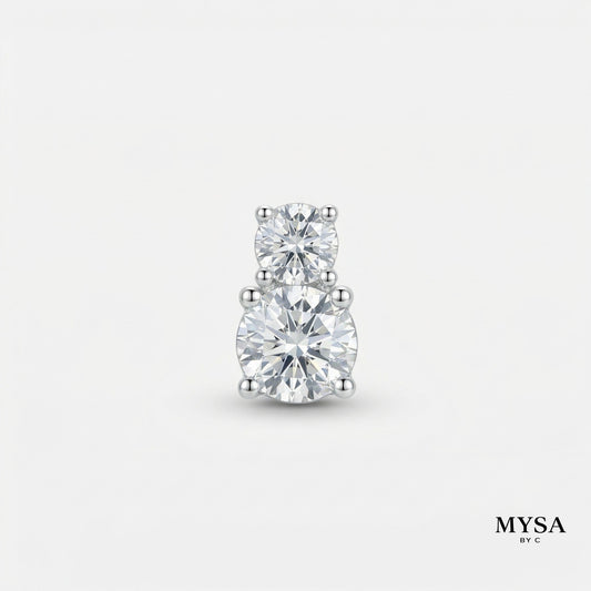MYSA Celeste Duo Silver Plated Stud Earrings