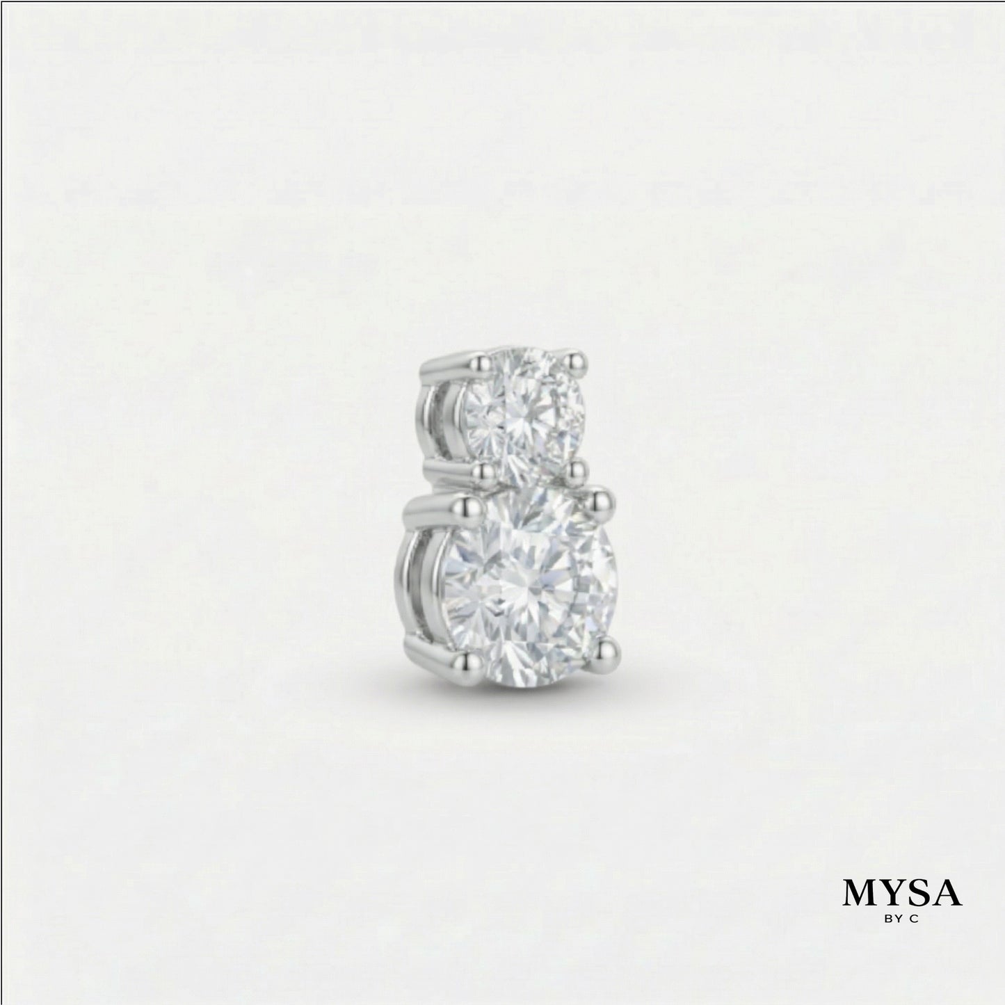 MYSA Celeste Duo Silver Plated Stud Earrings