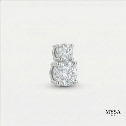 MYSA Celeste Duo Silver Plated Stud Earrings
