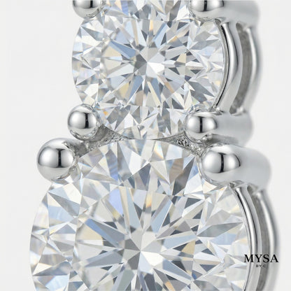 MYSA Celeste Duo Silver Plated Stud Earrings