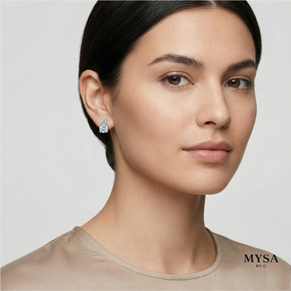 MYSA Celeste Duo Silver Plated Stud Earrings