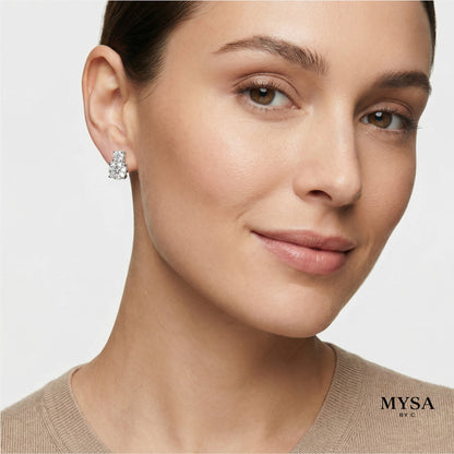MYSA Celeste Duo Silver Plated Stud Earrings
