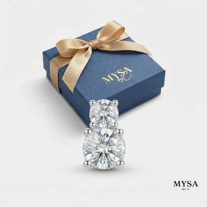 MYSA Celeste Duo Silver Plated Stud Earrings