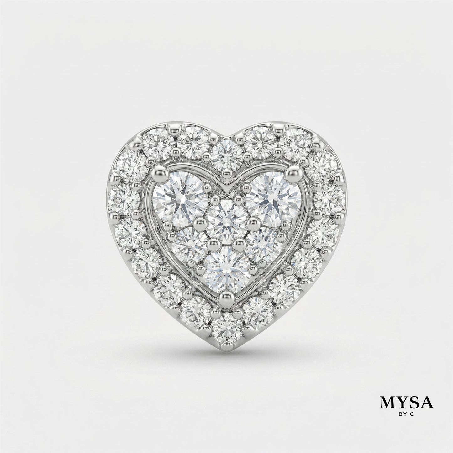 MYSA Amour Heart Stud Earrings