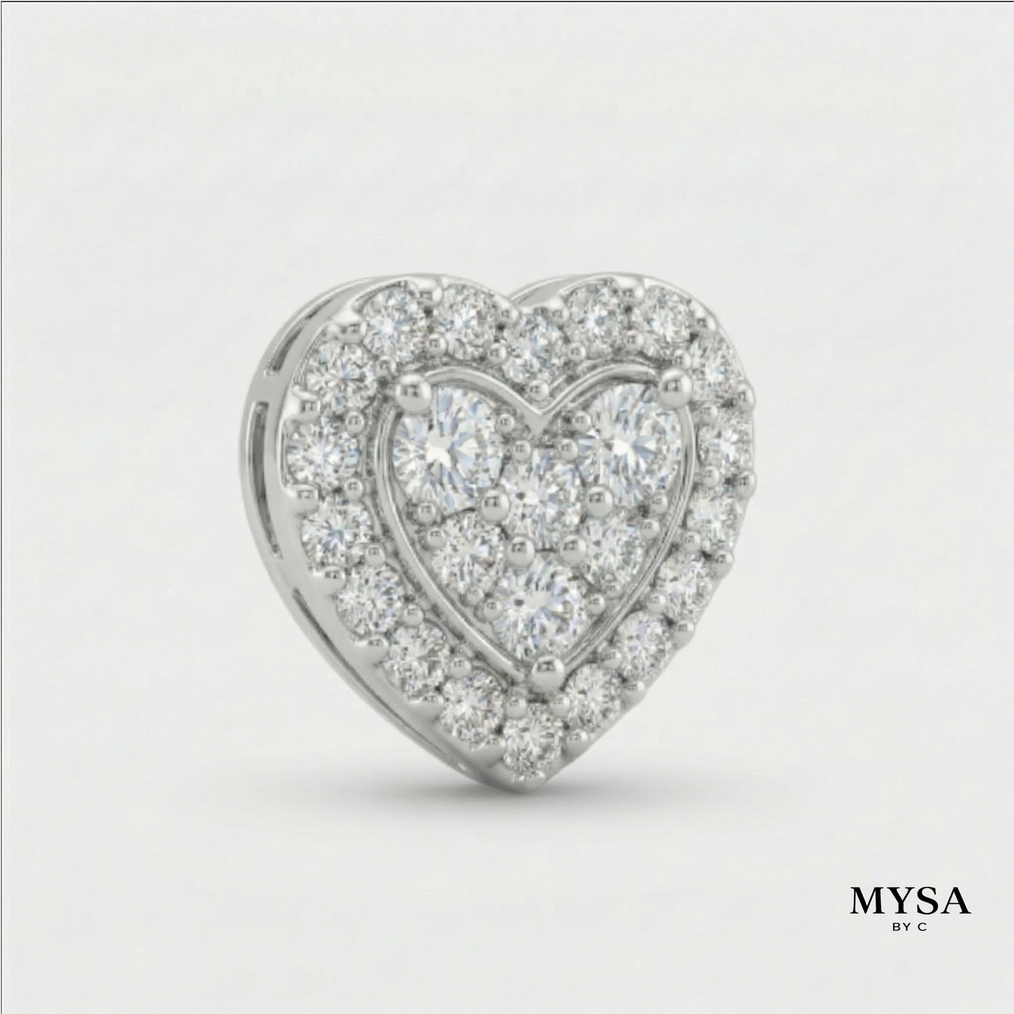 MYSA Amour Heart Stud Earrings