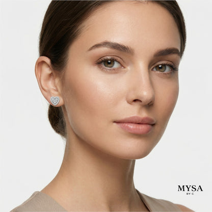 MYSA Amour Heart Stud Earrings