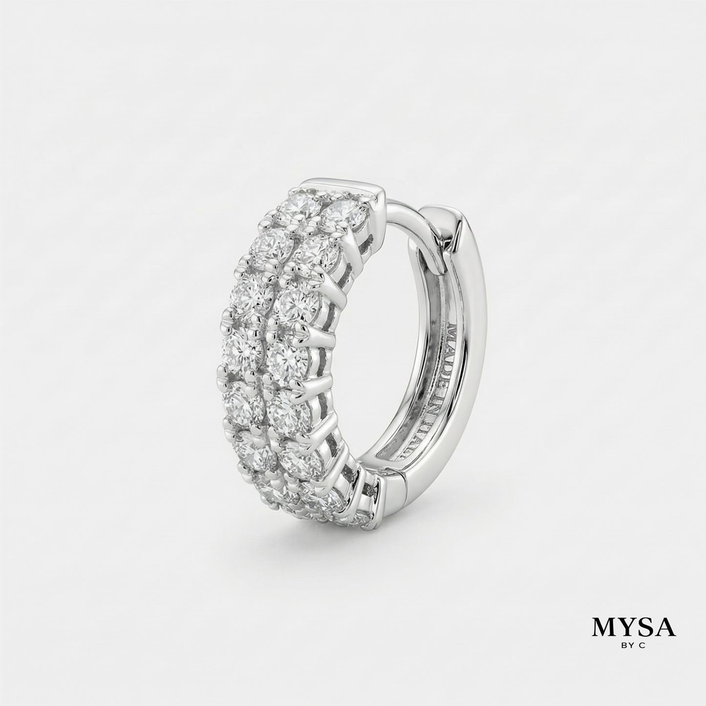 MYSA Luna Pavé Mini Hoop Earrings