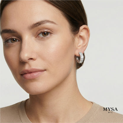 MYSA Luna Pavé Mini Hoop Earrings
