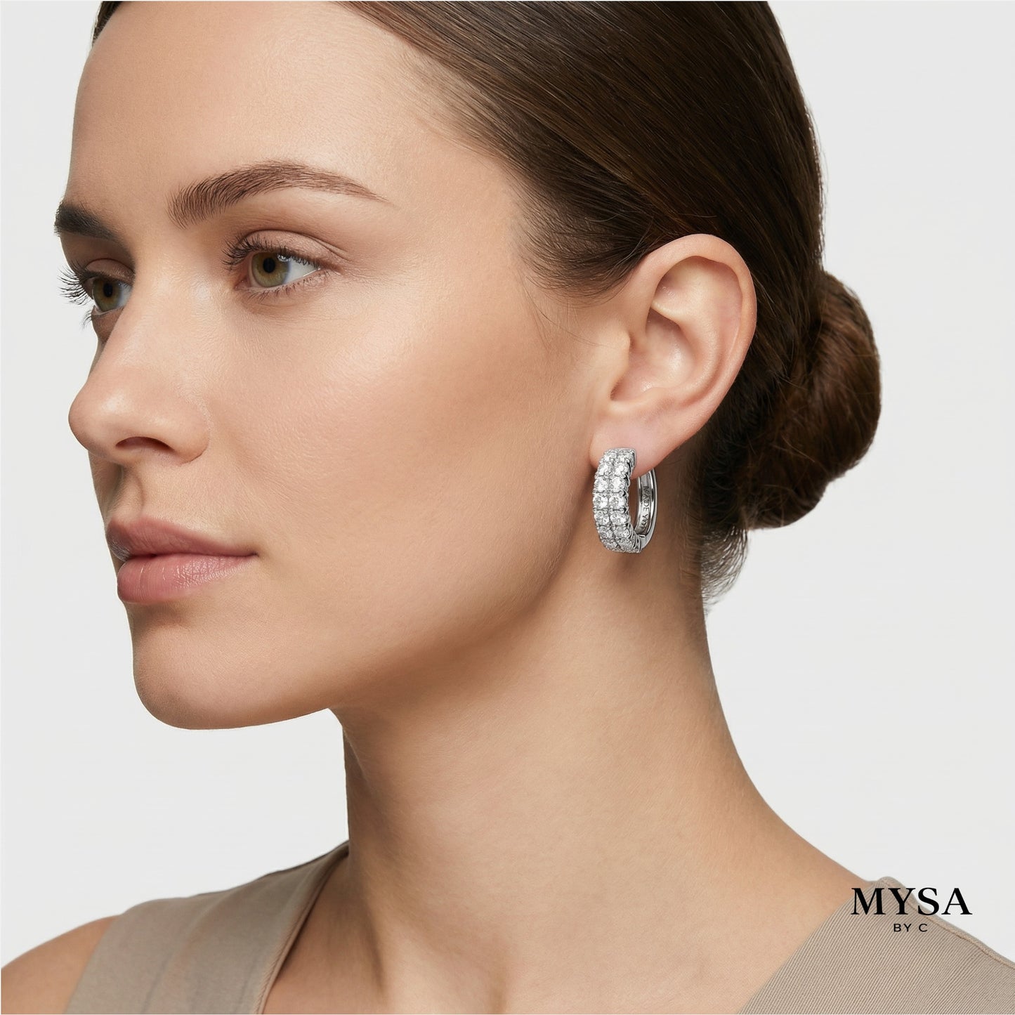 MYSA Luna Pavé Mini Hoop Earrings