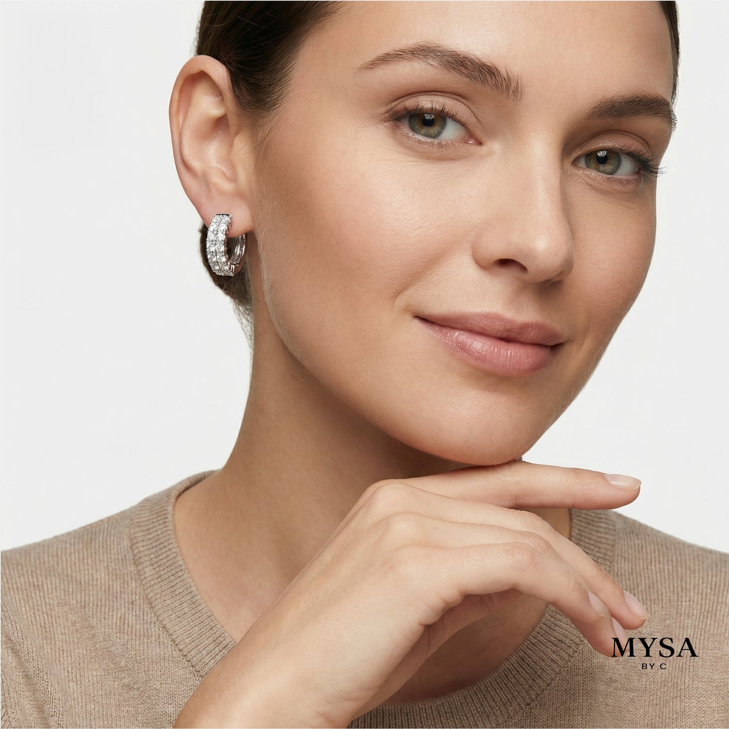 MYSA Luna Pavé Mini Hoop Earrings