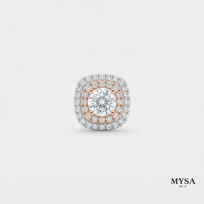 MYSA Rosé Halo Silver Plated Stud Earrings