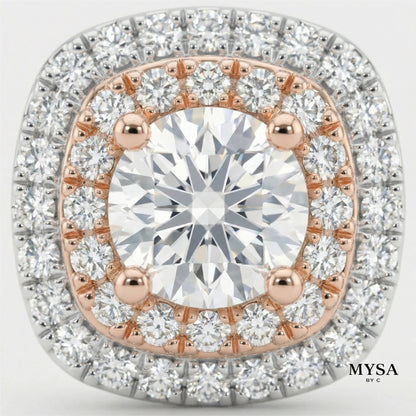 MYSA Rosé Halo Silver Plated Stud Earrings