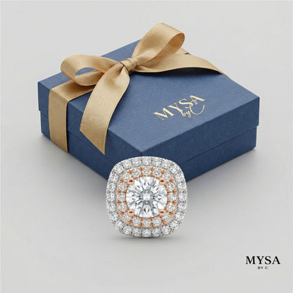 MYSA Rosé Halo Silver Plated Stud Earrings
