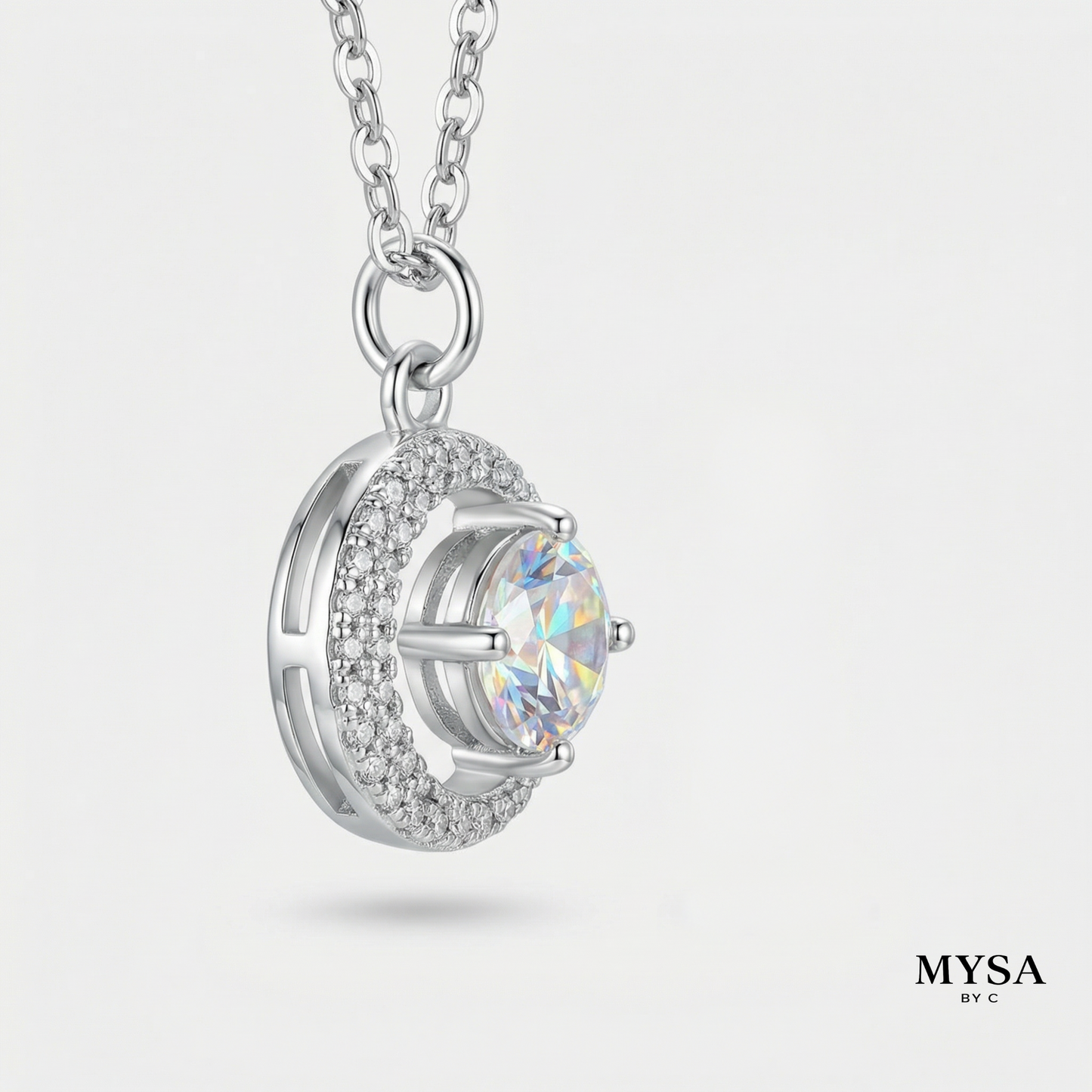 Circle Glow Moissanite Necklace