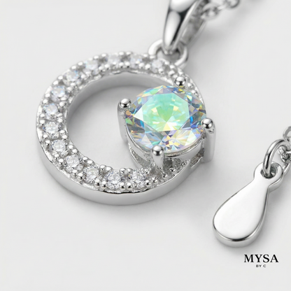 Circle Glow Moissanite Necklace