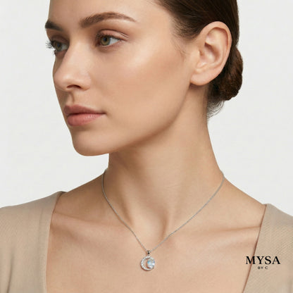 Circle Glow Moissanite Necklace