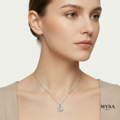 Circle Glow Moissanite Necklace