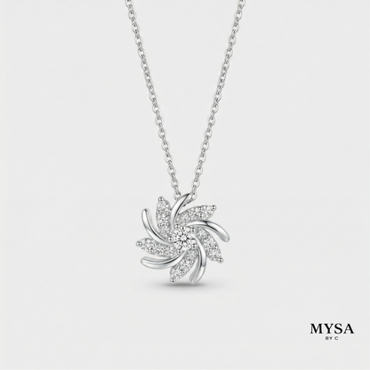 Swirl Moissanite Pendant Necklace
