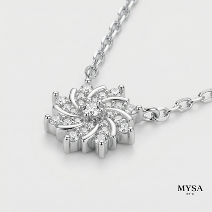 Swirl Moissanite Pendant Necklace